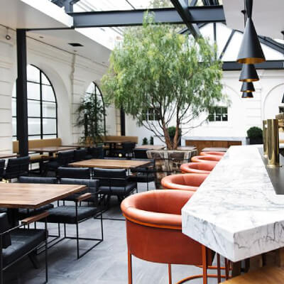 Granite dining surfaces inspiration for restaurant